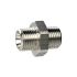 Double threaded nipple, M5 o., G 1/8 o., nickel-plated brass