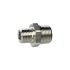 Double threaded nipple, R 1/8 o., R 1/8 o., nickel-plated brass