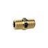 Double threaded nipple, Conical, R 1/4 a., R 3/8 a., AF 19, Brass