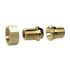 Rem. double threaded nipple, con. sealing, R 1 o., R 1 o. Brass