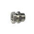 Bulkhead fitting, M42x2 o., G 1 i., nickel-plated brass