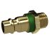 Captive nipple I.D. 7.8, bright brass, G 3/8 ET, green