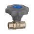 Ball valve fine adjustment, nickel-plated bright brass, Rp 1/4