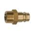 Nipple for couplings I.D. 19, Bright brass, G 1 ET