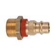 Captive nipple I.D. 7.8, Bright brass, G 3/8 ET, red