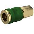 Captive quick-connect coupling I.D. 7.8, G 1/4 IT, green